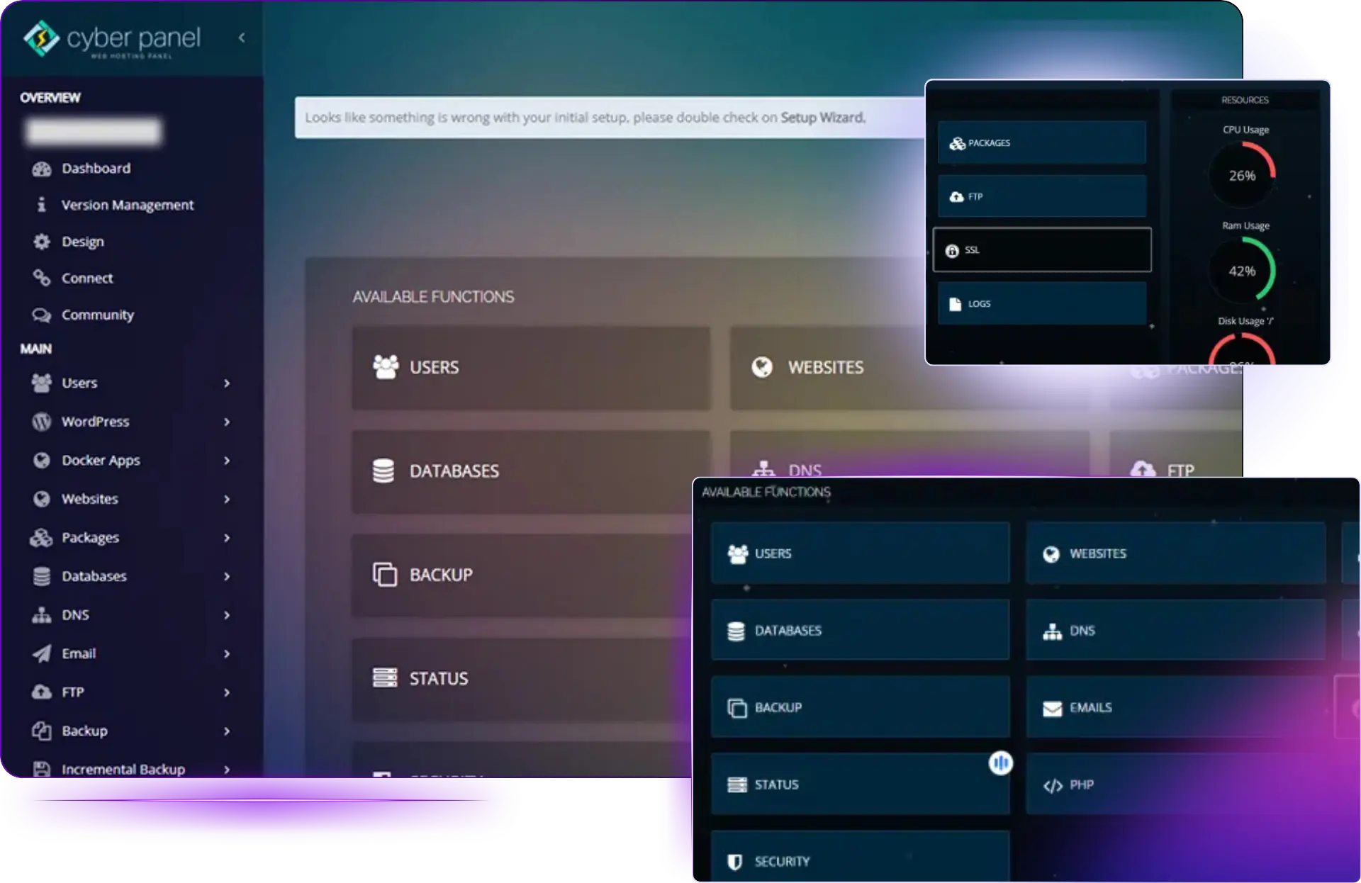 CyberPanel VPS hosting - What CyberPanel gives you without a license fee
